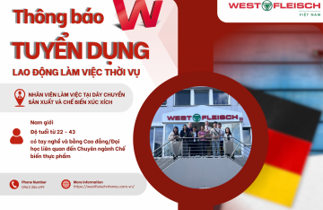 THÔNG BÁO TUYỂN DỤNG LAO ĐỘNG LÀM VIỆC THỜI VỤ THÁNG 01.2026 